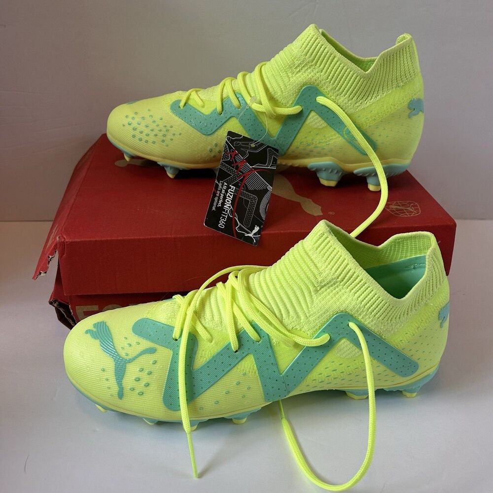 PUMA Future Match FG Cleats Size 5 Youth Womens 6.5 7 Fast Yellow 107195 03 NIB